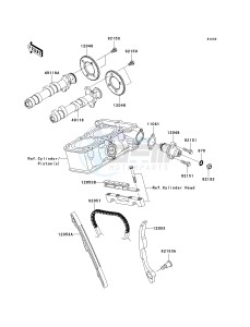 EX250 J [NINJA 250R] (J8F-J9FA) J9F drawing CAMSHAFT-- S- -_TENSIONER