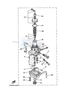 DT125 (3TTU) drawing CARBURETOR