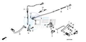 CBF125MD CBF125M UK - (E) drawing PEDAL