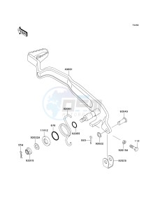 KSF 250 A [MOJAVE 250] (A15-A18) [MOJAVE 250] drawing BRAKE PEDAL