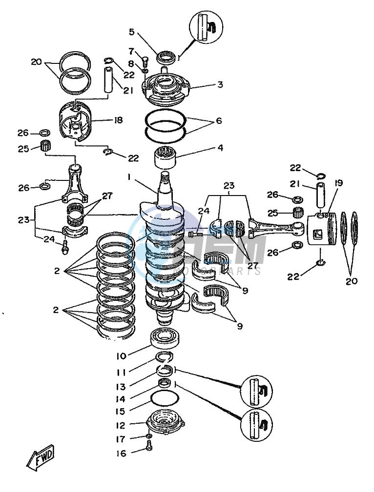 CRANKSHAFT--PISTON