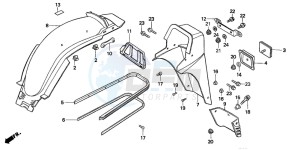 CB125T drawing REAR FENDER