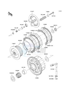 ZX 600 J [ZZR600] (J6F-J8F) J6F drawing CLUTCH