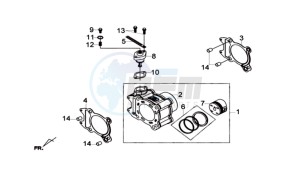 Joymax 300i ABS drawing CYLINDER MET PISTON