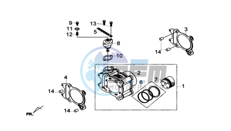 CYLINDER MET PISTON