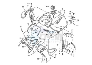 XT E 600 drawing FUEL TANK MY02