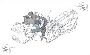 Scarabeo 400-492-500 Light drawing Engine assembly