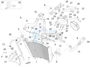 RSV4 1000 RR E4 ABS (APAC) drawing Cooling system