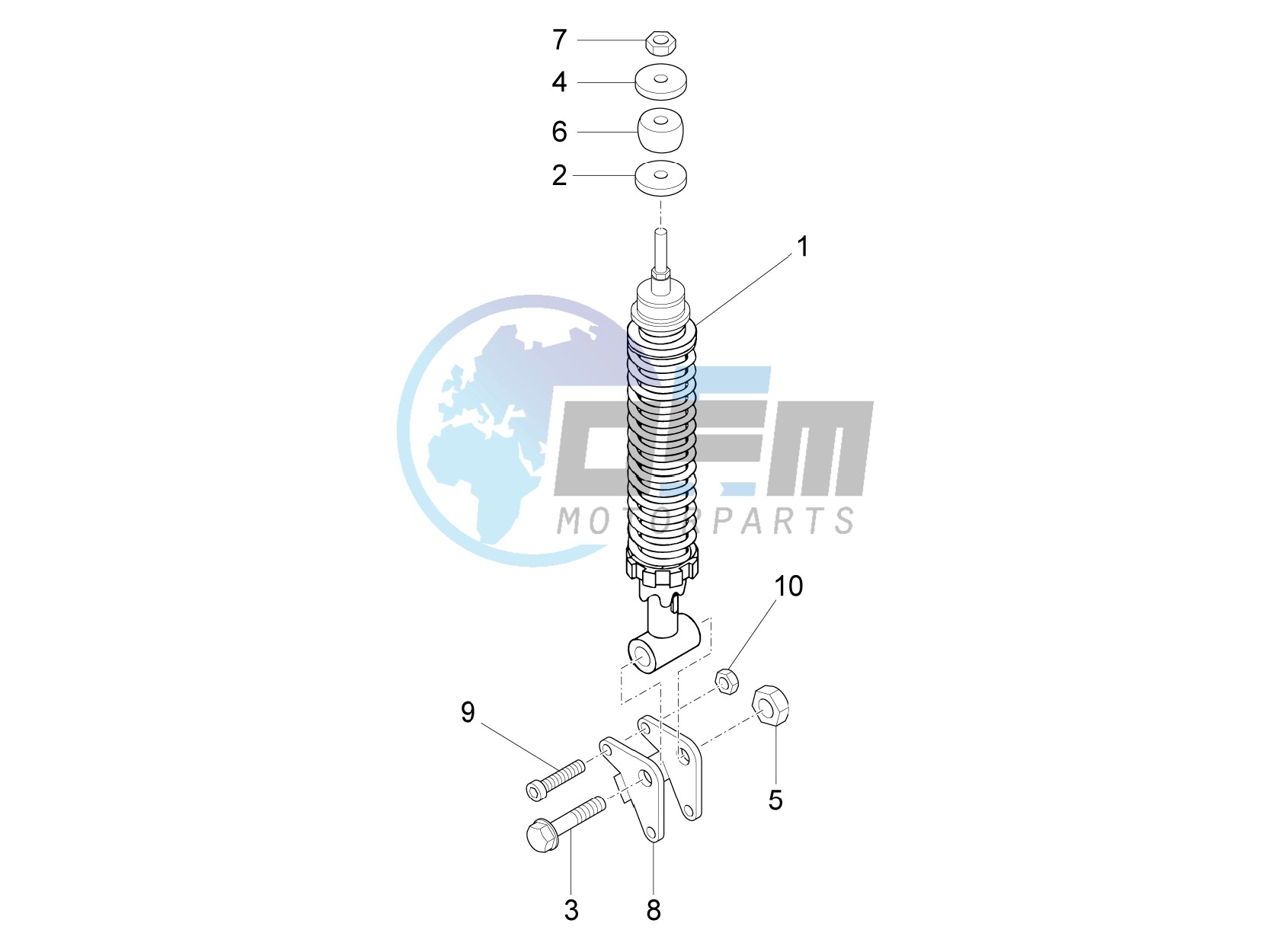 Rear suspension - Shock absorber/s