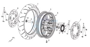 MAXSYM 400 EFI ABS drawing FRONT WHEEL