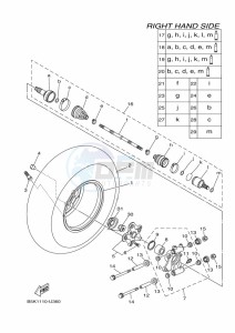 YFM700FWBD KODIAK 700 EPS (BGFD) drawing REAR WHEEL 2