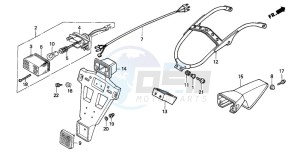 XR600R drawing TAILLIGHT (1)