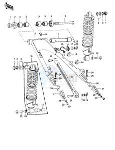 KZ 1000 B [KZ1000 LTD] (B3-B4) [KZ1000 LTD] drawing SWING ARM_SHOCK ABSORBERS -- 79-80 B3_B4- -