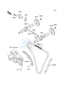 KLE500 KLE500-B1P GB XX (EU ME A(FRICA) drawing Camshaft(s)/Tensioner