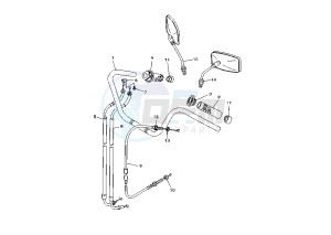 XV VIRAGO 535 drawing STEERING HANDLE -CABLE