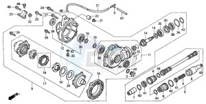 TRX350TE RANCHER ES drawing FRONT FINAL GEAR