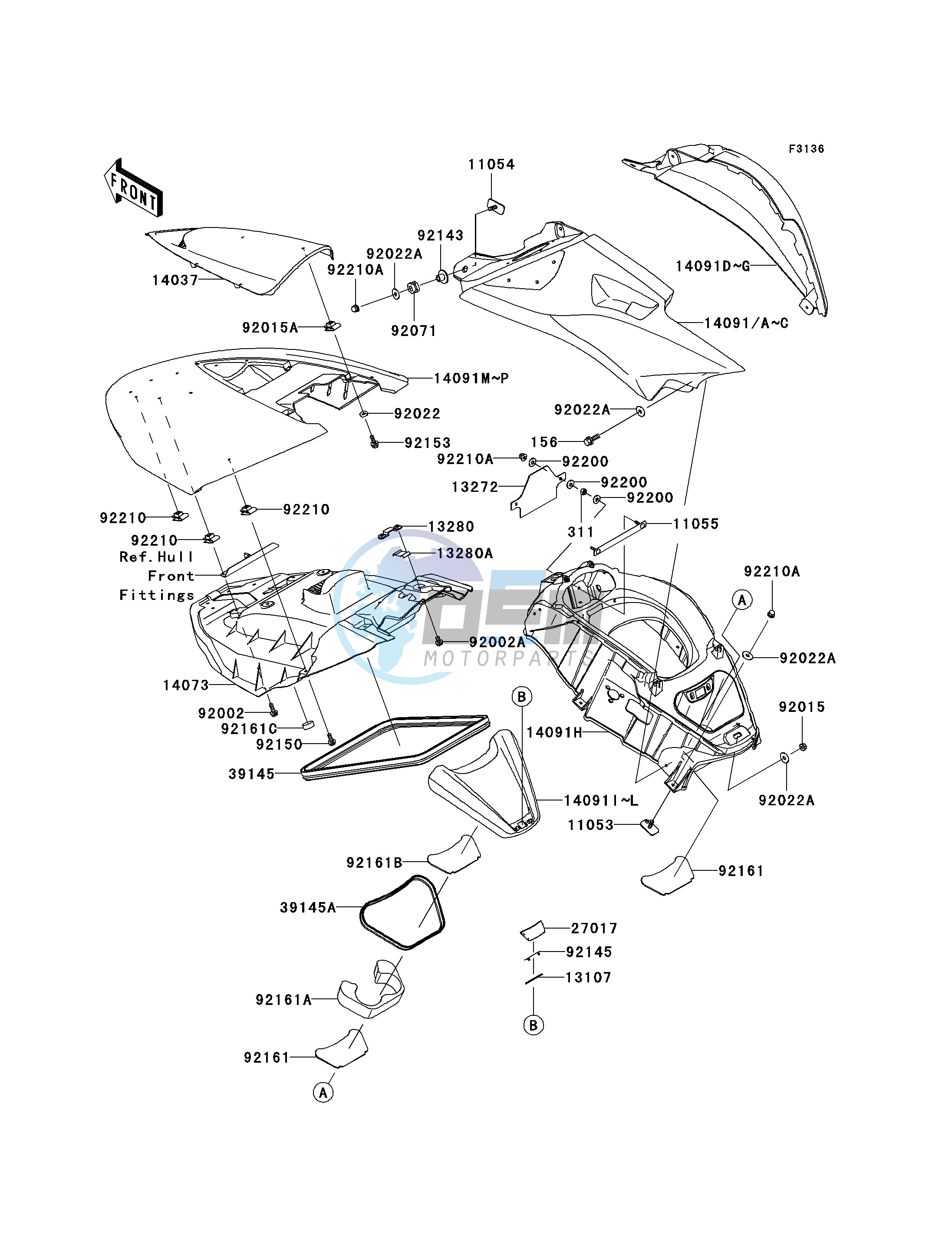 HULL MIDDLE FITTINGS