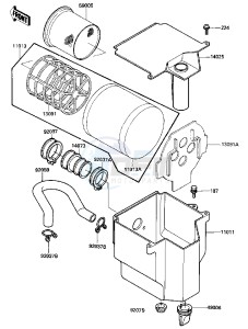 KLT 250 C [PRAIRIE] (C2-C3) [PRAIRIE] drawing AIR CLEANER -- 84-85 C2_C3- -