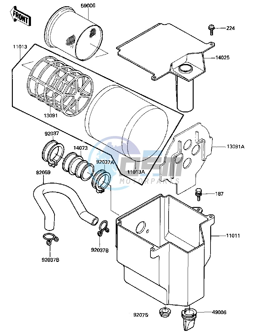 AIR CLEANER -- 84-85 C2_C3- -