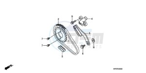 TRX500FMA Australia - (U) drawing CAM CHAIN