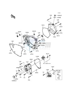 KX250F KX250ZGF EU drawing Engine Cover(s)