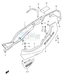 GSF1200 (E2) Bandit drawing FRAME COVER (GSF1200SAW)