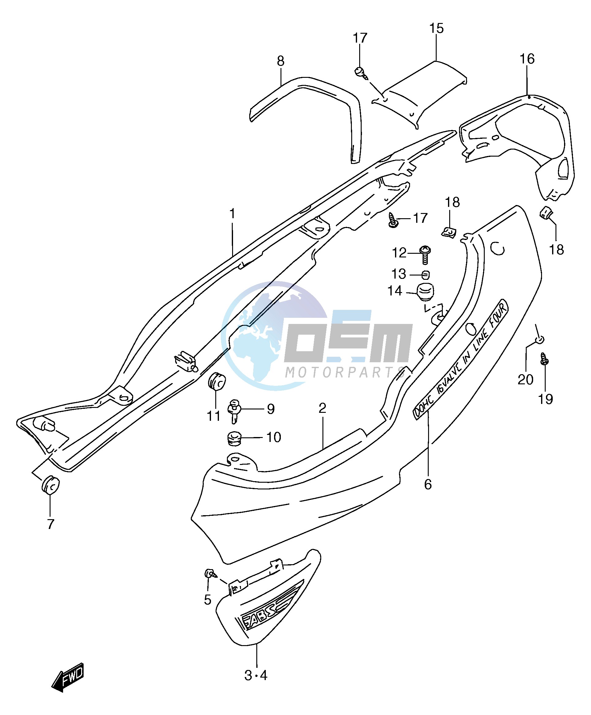 FRAME COVER (GSF1200SAW)