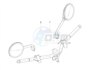 LIBERTY 125 4T E4 POSTE (EMEA) drawing Driving mirror/s