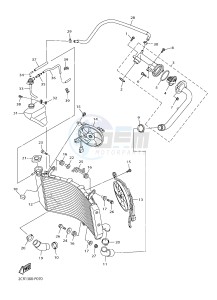 YZF-R1M 998 R2 (2KS7) drawing RADIATOR & HOSE