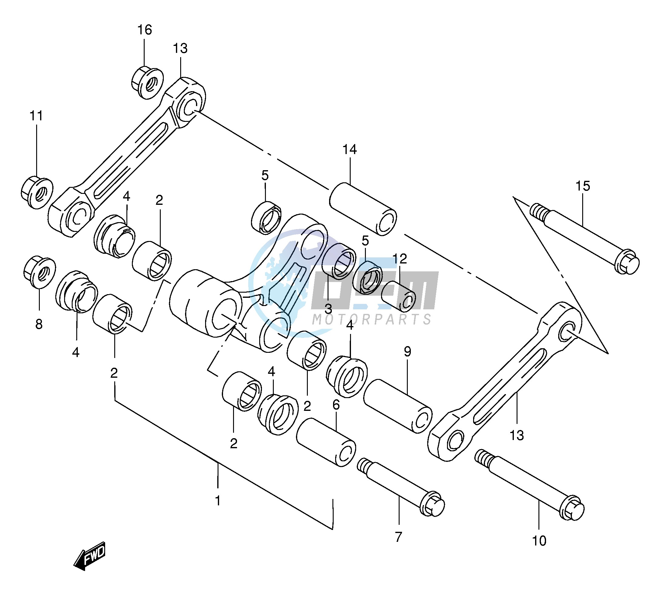 REAR CUSHION LEVER (MODEL W X)