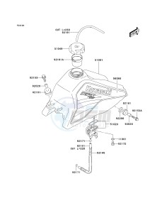 KSF 50 A [KFX50] (A1-A3) [KFX50] drawing FUEL TANK-- KSF80-A3- -