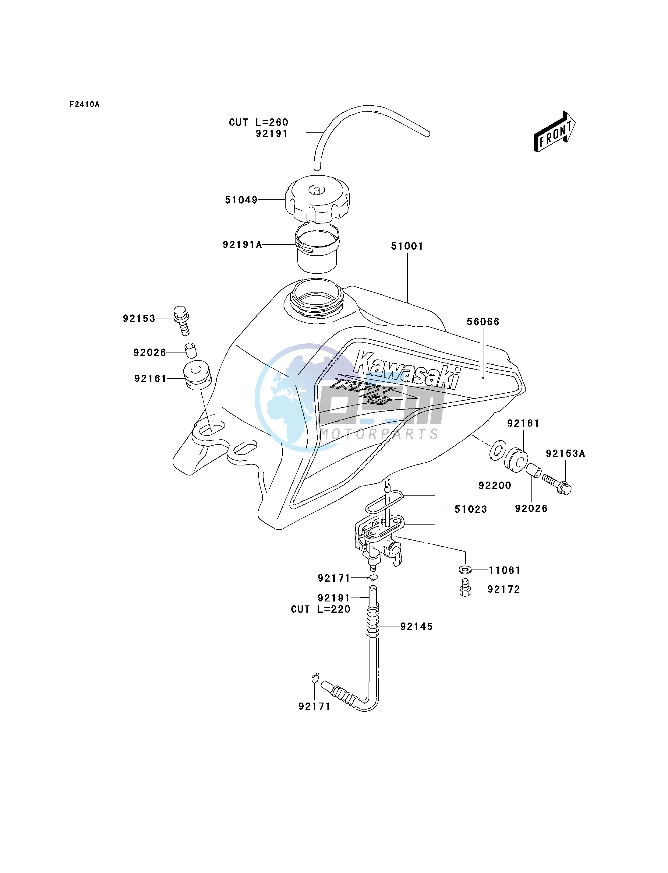 FUEL TANK-- KSF80-A3- -