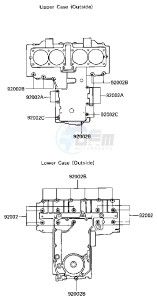 ZX 600 A [NINJA 600] (A3) [NINJA 600] drawing CRANKCASE BOLT PATTERN