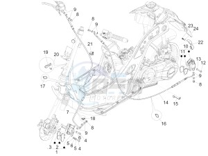 GTS 125 4T 3V ie Super (APAC) (RK, VT) drawing Brakes pipes - Calipers