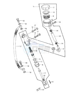 KZ 1000 C [POLICE 1000] (C2-C4) [POLICE 1000] drawing REAR MASTER CYLINDER -- 79-81 C2_C3_C4- -