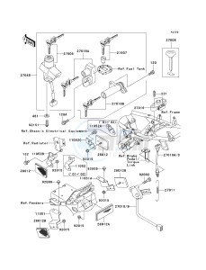 ZR 1200 A [ZX 1200 R] (A1-A3) drawing IGNITION SWITCH_LOCKS_REFLECTORS