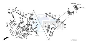 CB1300SA9 SI / ABS BCT MME TWO - (SI / ABS BCT MME TWO) drawing EXHAUST MUFFLER