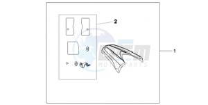 CB600F9 U / ABS ST drawing REAR SEAT COWL NH-A84P