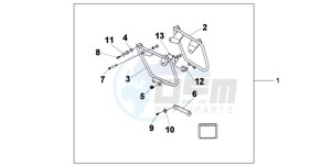 VT750C9 Korea - (KO) drawing SADDLEBAG MOUNT B