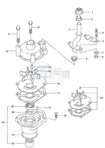 DT 140 drawing Water Pump (1986 to 1996)