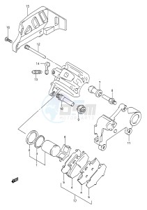 RM125 (E28) drawing REAR CALIPERS (MODEL M)