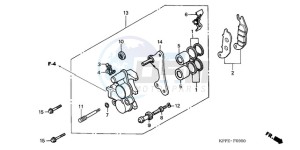 CBR125RW9 France - (F / CMF WH) drawing FRONT BRAKE CALIPER