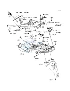 ZZR1400_ABS ZX1400FCF FR GB XX (EU ME A(FRICA) drawing Rear Fender(s)