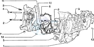 Liberty 125 Leader drawing Crankcase