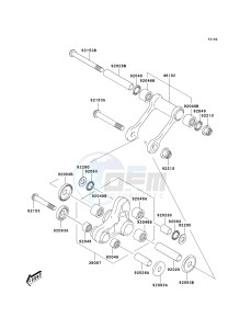 KLX 125 B (B6F) B6F drawing REAR SUSPENSION