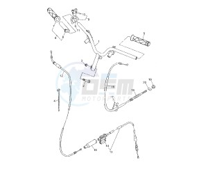 YN NEO'S 50 drawing STEERING HANDLE AND CABLE