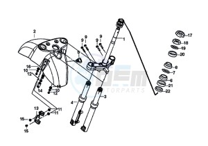 FIDDLE III 125I (XA12W2-EU) (L7-M0) (E4) drawing FRONT FORK / FRONT FENDER / STEERING STEM