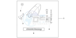 CBR1000RAA Korea - (KO / ABS) drawing HUGGER GRAPHITE BLACK