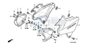 CB1300SA9 France - (F / ABS BCT CMF MME TWO) drawing SIDE COVER