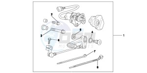 VFR1200FD VFR1200F UK - (E) drawing KIT,DCT PEDAL SHI